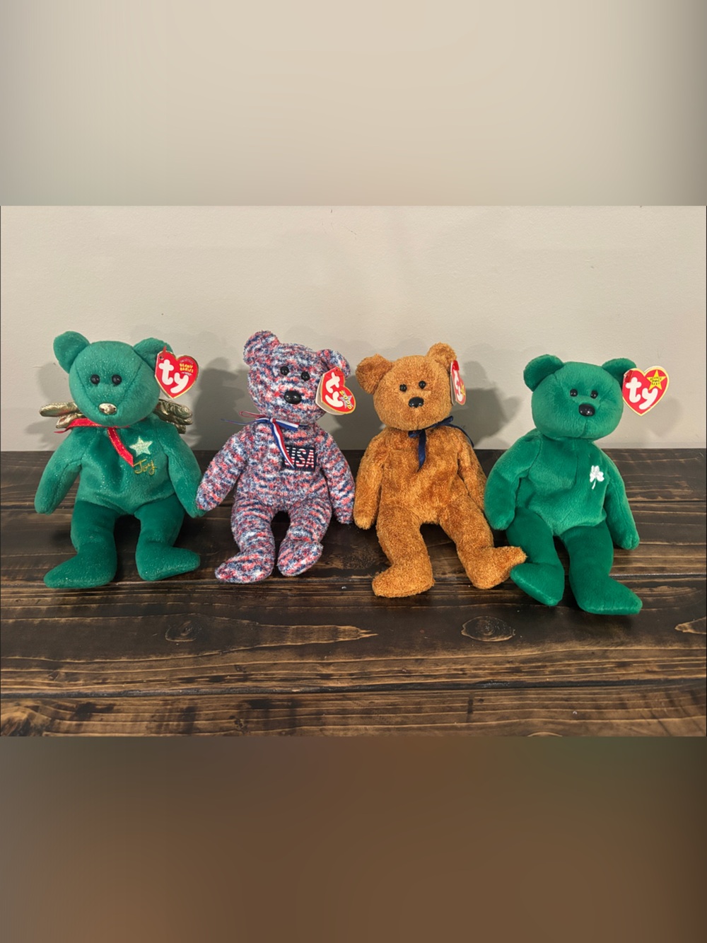 Ty Beanie Babies Assorted Bears - Green, Multicolor, Brown